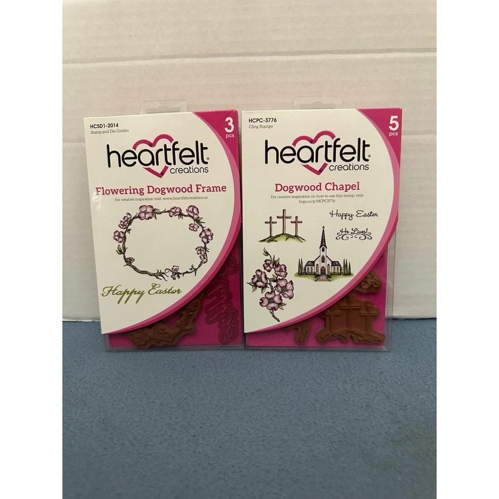 Heartfelt Creations Flowering Dogwood‎ Frame & Dogwood Chapel Cling Stamp Sets